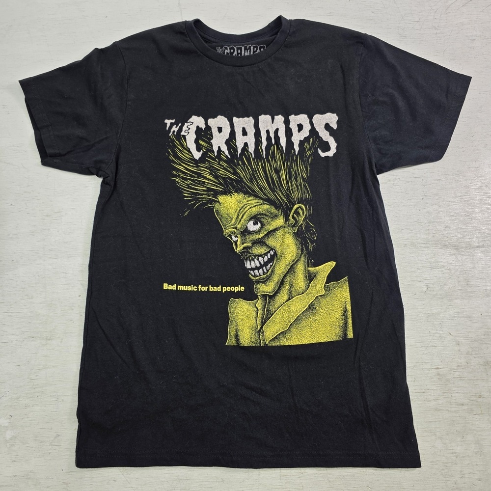 The‎ Cramps Rock Band Black T-Shirt Tee Mohawk Graphic Metal Men's Sz S EUC